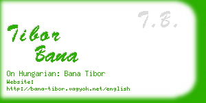 tibor bana business card